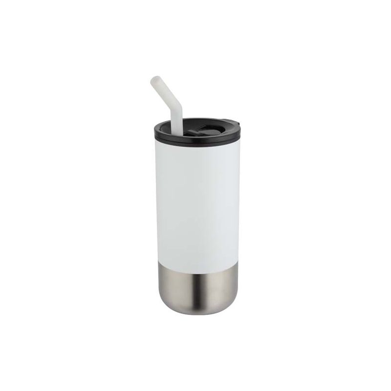 Copo isolado reciclado RCS de 480 ml com palhinha "Grayson"