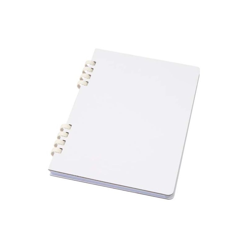 Bloco de notas A5 reciclado com espiral RCS de capa dura "Fil"