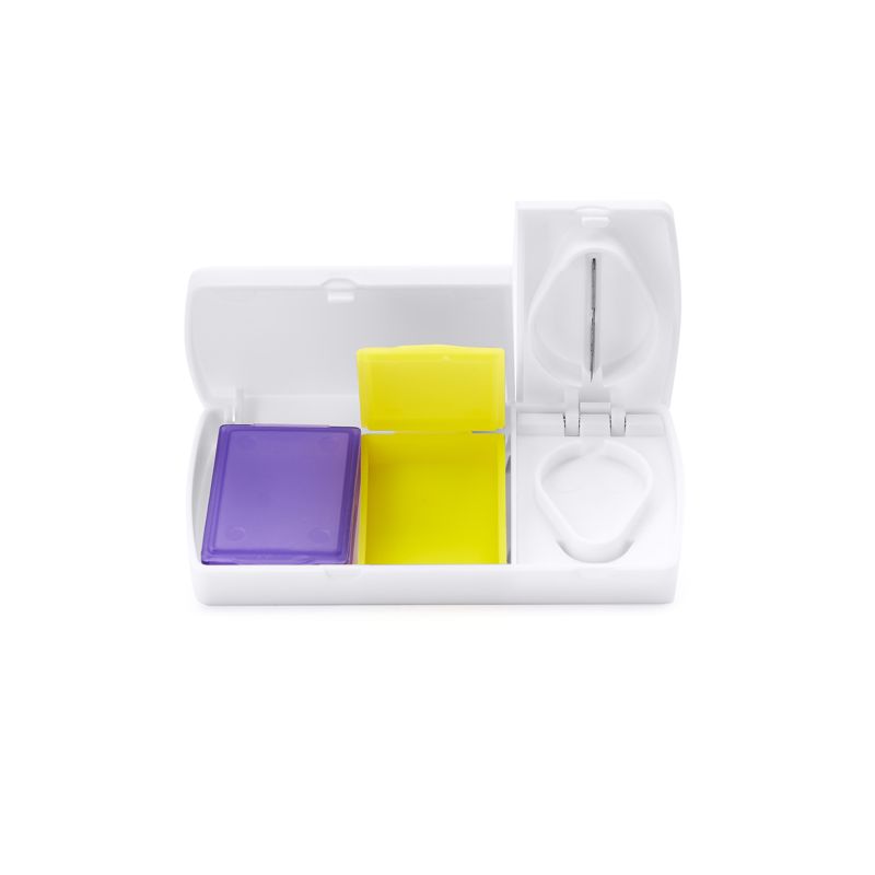 MEDY PILL BOX WITH CUTTER WHITE
