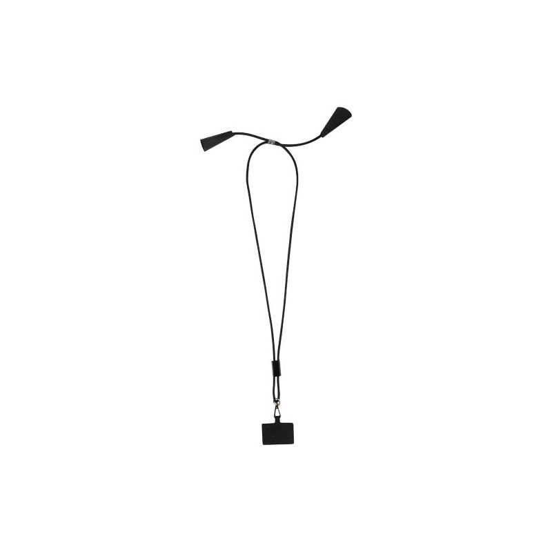 Lanyard de plástico reciclado para smartphone com cabo de sincronização de dados e carregamento rápido de 100 W, 5 em 1, integrado "Funi"