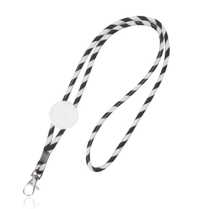 Lapely Lanyard tubular em terylene com ajuste e mosquetão