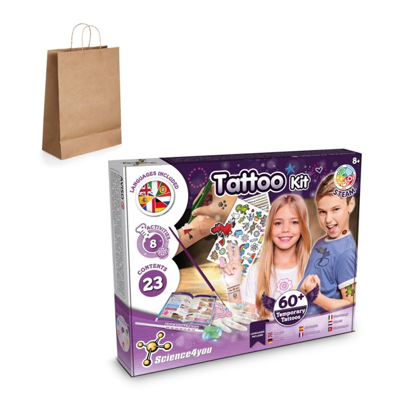 Tattoo Factory Kit III Jogo didático fornecido com saco de oferta em papel kraft (115 g/m²)