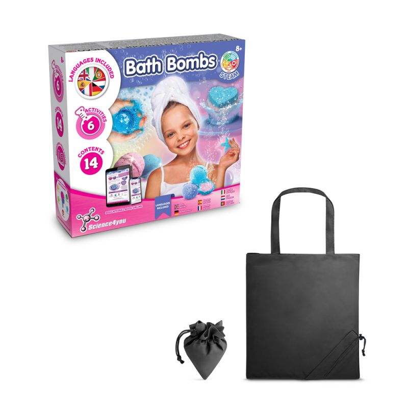 Bath Bombs Kit V Brinquedo didático fornecido com saco de oferta dobrável em 190T