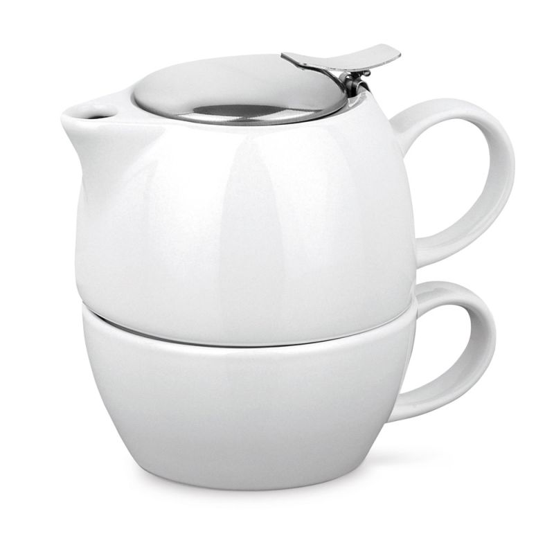 COLE Conjunto de chá em Porcelana 2 em 1