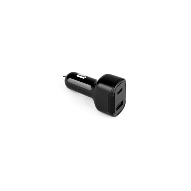 DIRAC Adaptador de isqueiro com porta USB-A 18W e USB-C 20W em 100% rABS