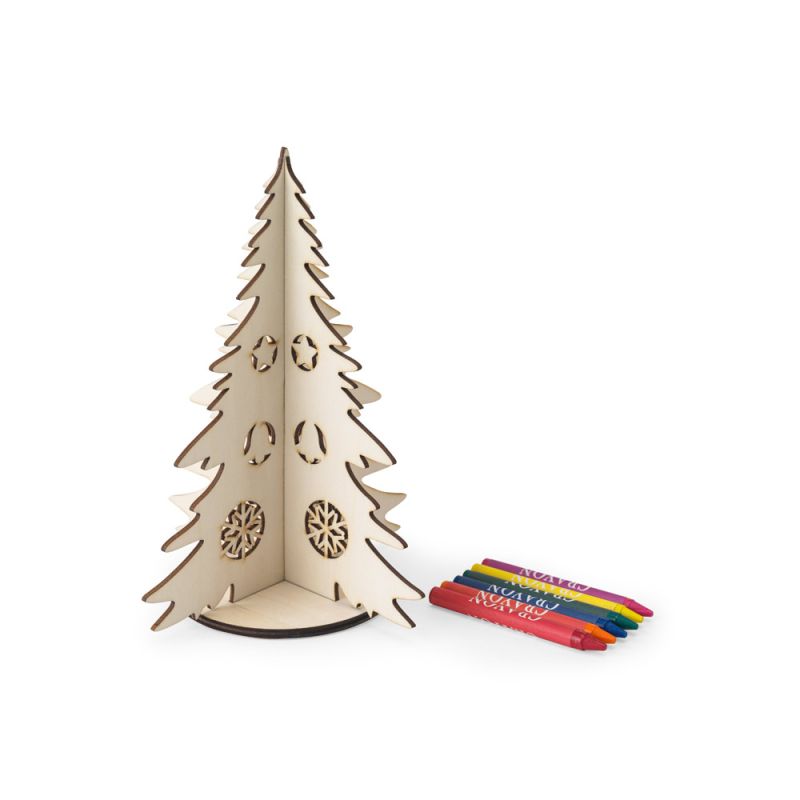 PINERY Árvore de Natal desmontável para colorir em madeira