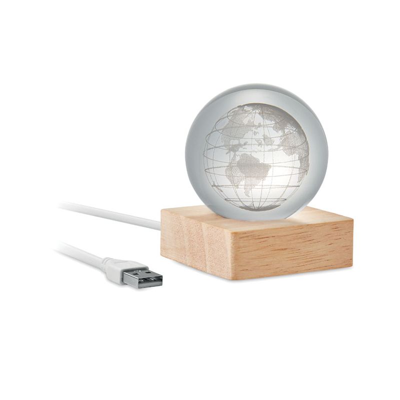 Bola de vidro com globo LED