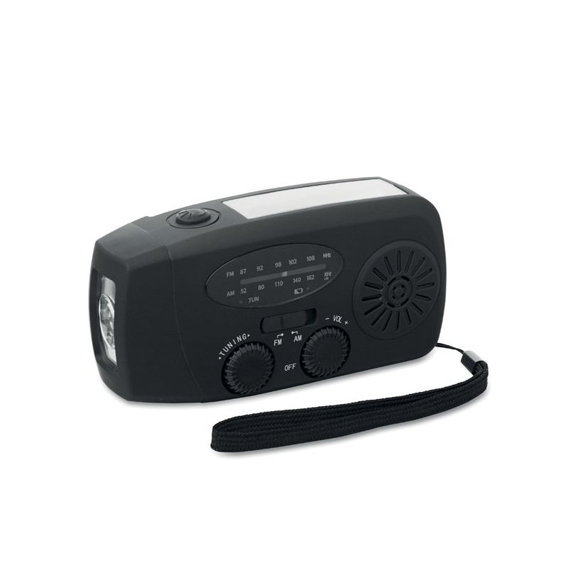 Rádio portátil lanterna LED