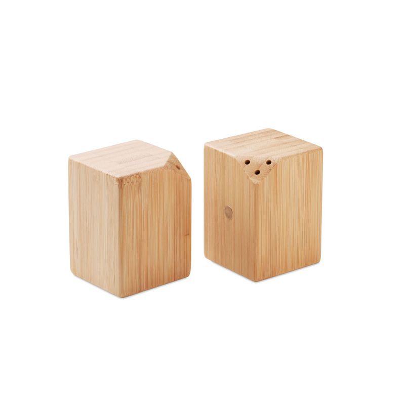 Saleiro e pimenteiro em bambu