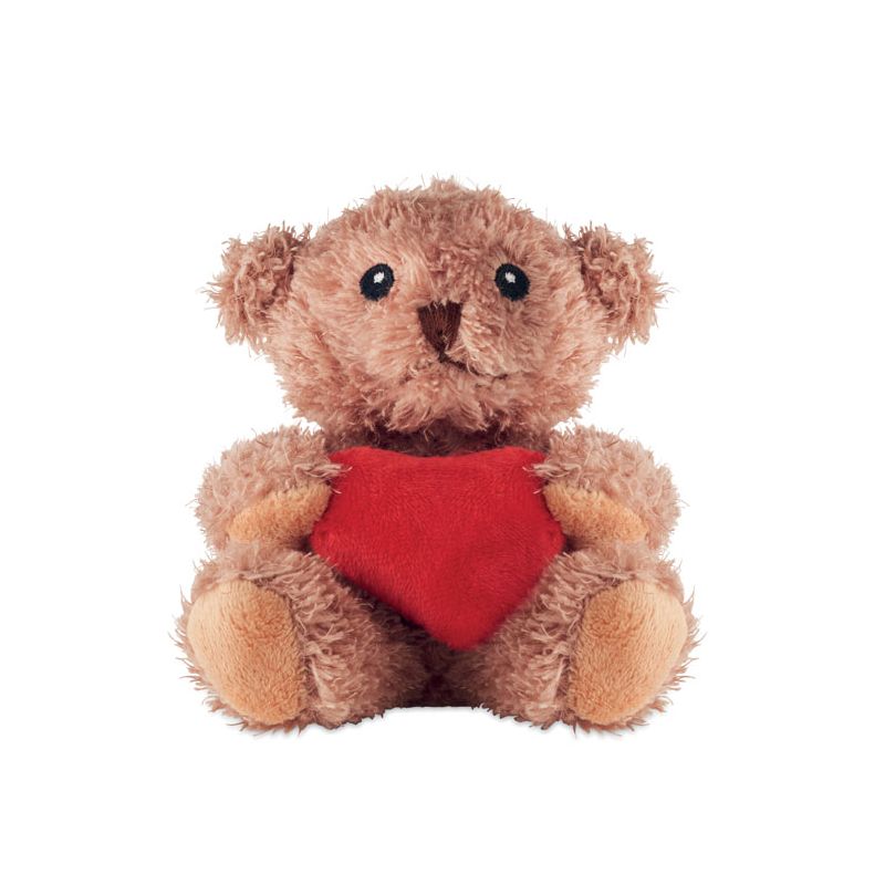 Urso de peluche com coração