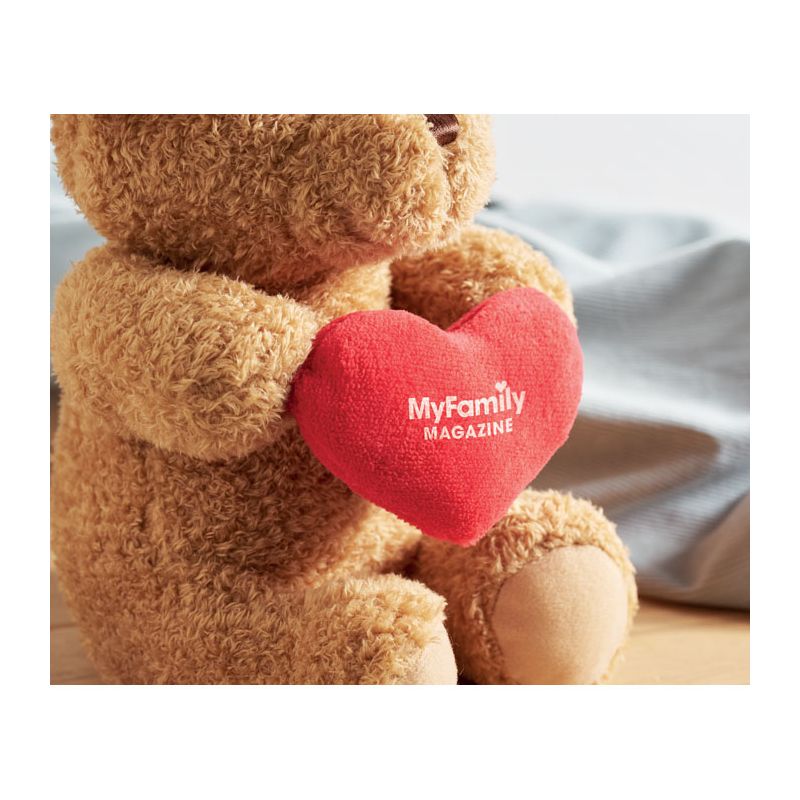 Urso de peluche com coração
