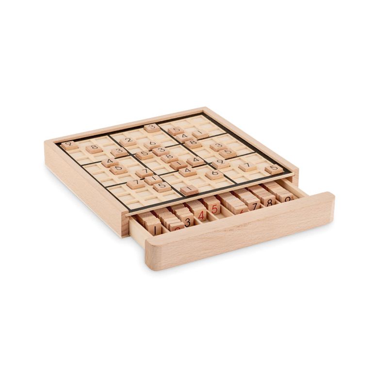 Jogo tabuleiro sudoku madeira
