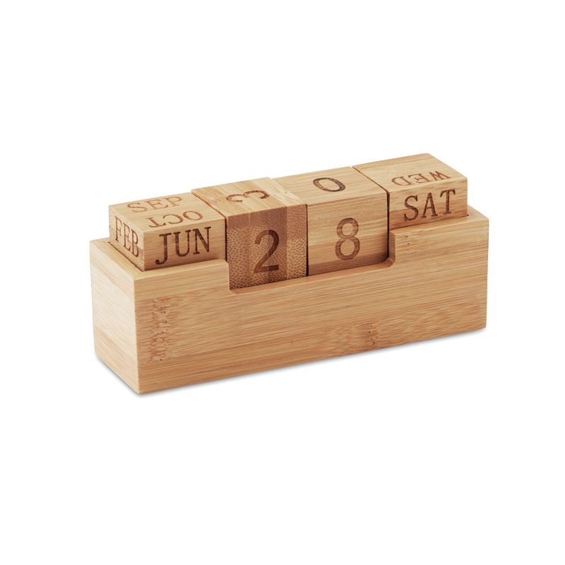 Calendário em bambu