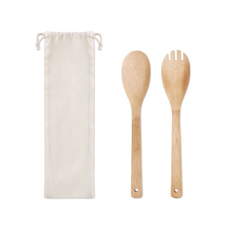 Conjunto de utensílios bambu
