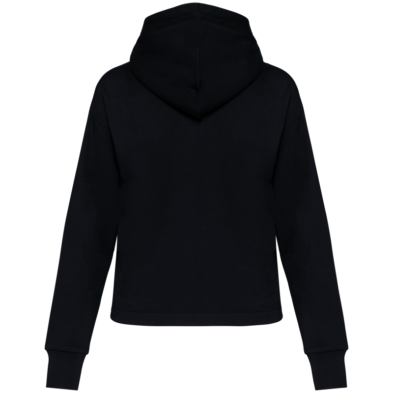 Sweatshirt eco-responsável com fecho e capuz French Terry de senhora